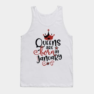 Queen Are Born In January Tank Top